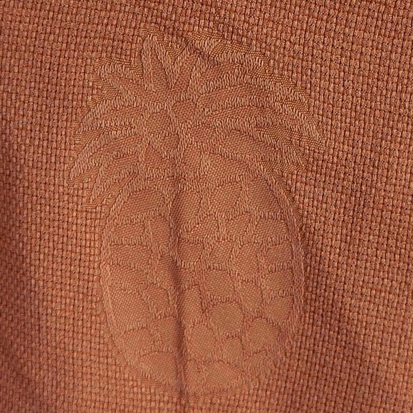 Tommy Bahama Shirt Silk Button Up Men’s Orange SS Size L Embroidered Pineapple - Picture 6 of 8